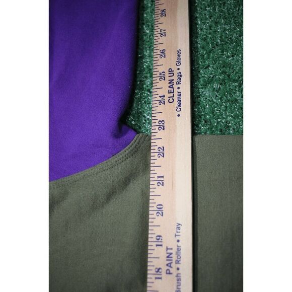 Champion Colorblock Hoodie Purple & Olive Green Men’s Size L Pullover Sweatshirt - Picture 8 of 8